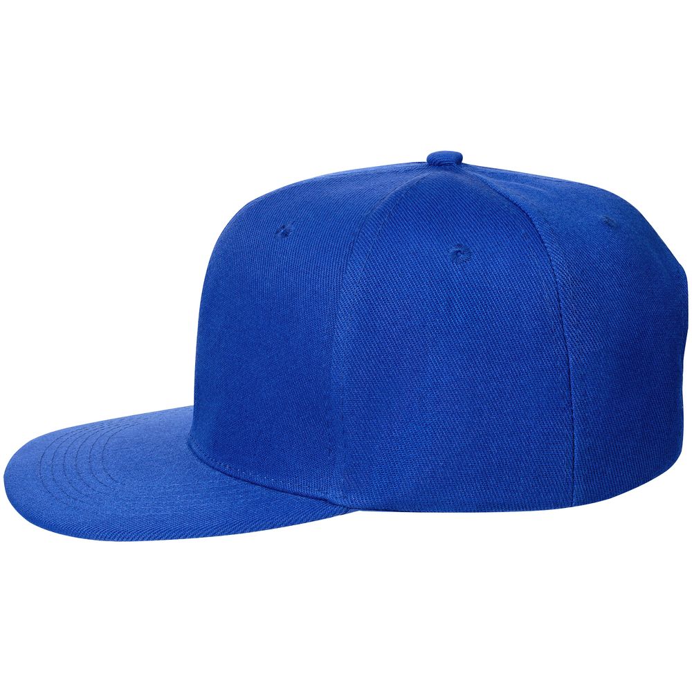 Бейсболка Snapback с прямым козырьком, ярко-синяя, фото 2
