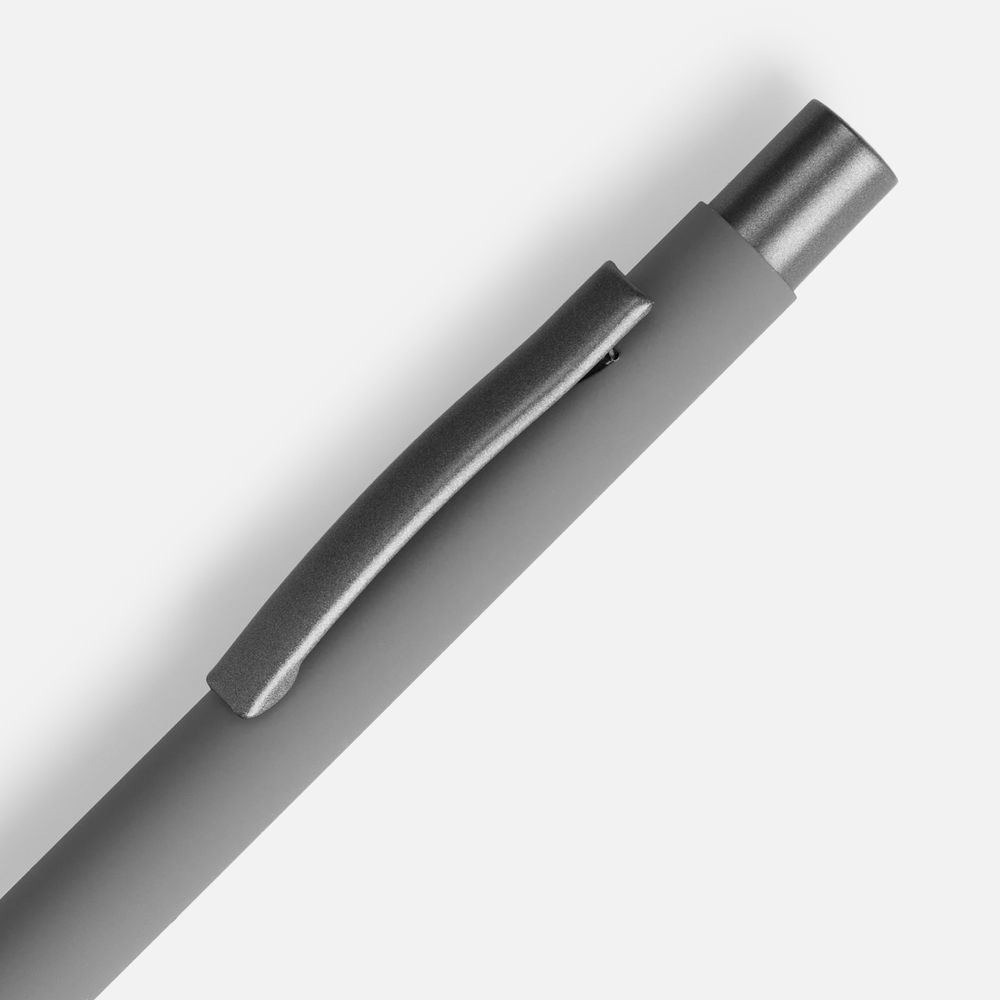 Ручка шариковая Atento Soft Touch, серая, фото 3
