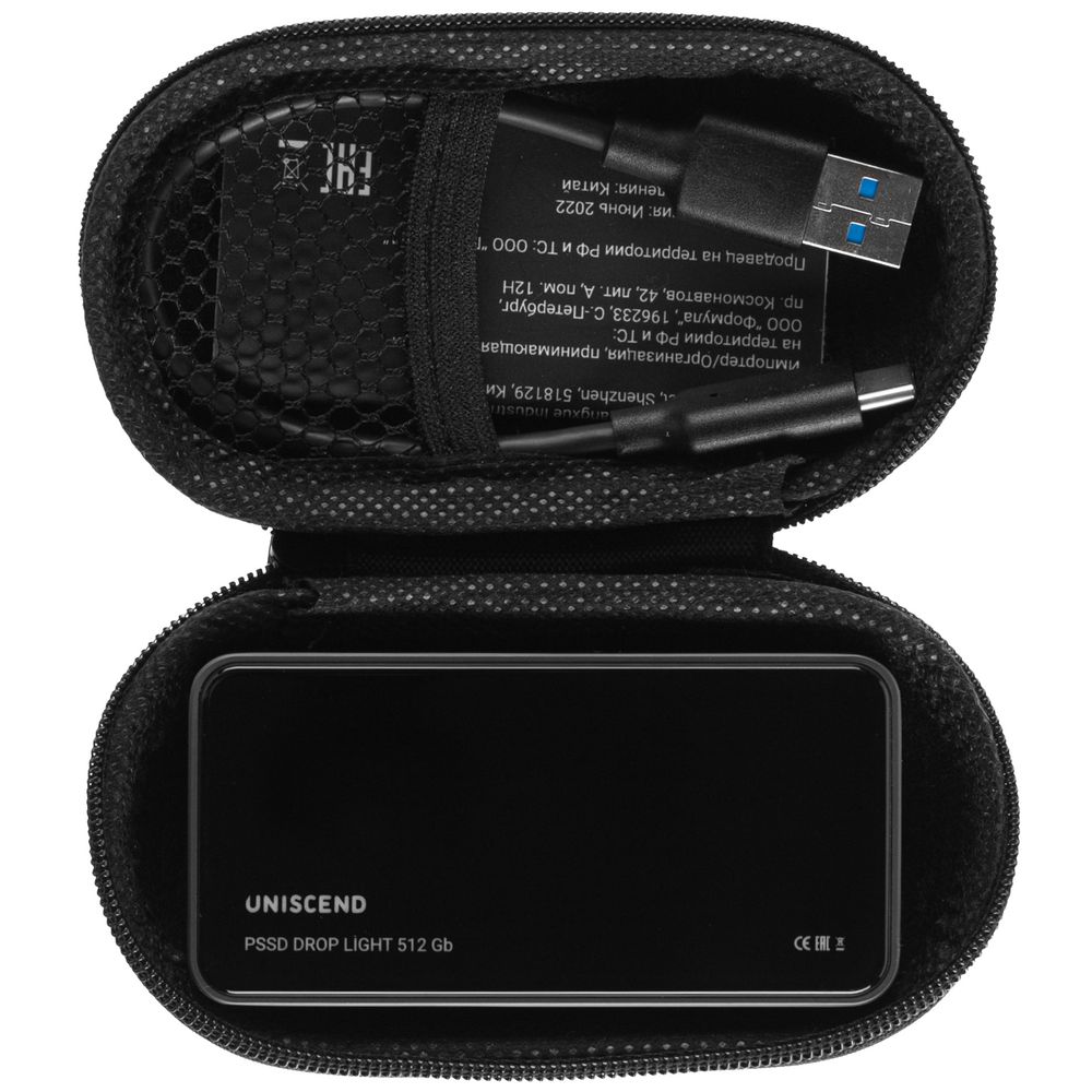 Внешний SSD диск Drop Light, с подсветкой гравировки, 512 Гб, фото 5