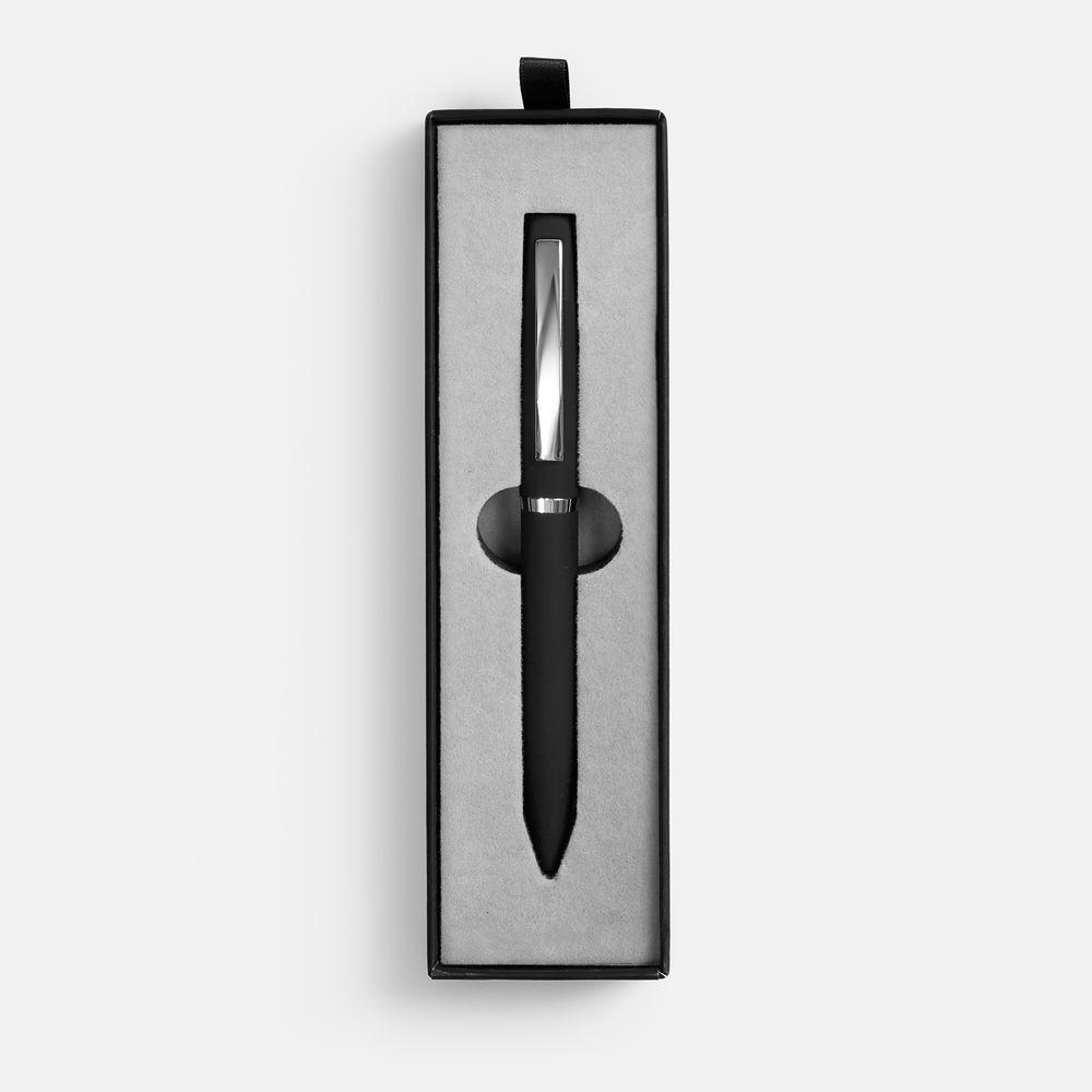 Ручка шариковая Bolt Soft Touch в футляре, черная, фото 2