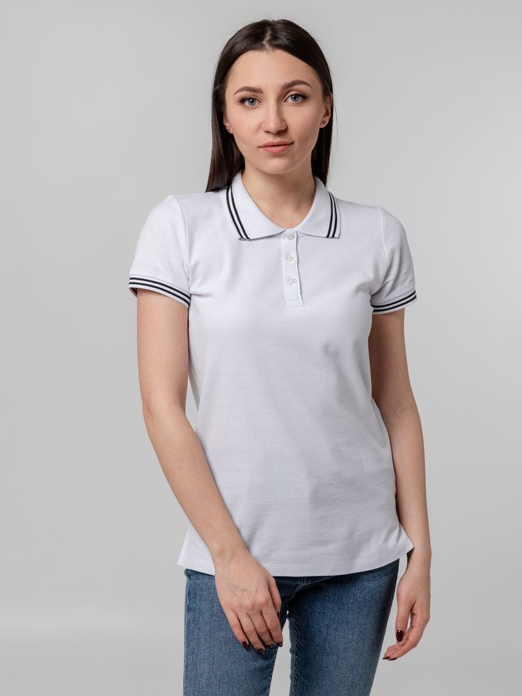 Рубашка поло женская Virma Stripes Lady, белая, фото 6