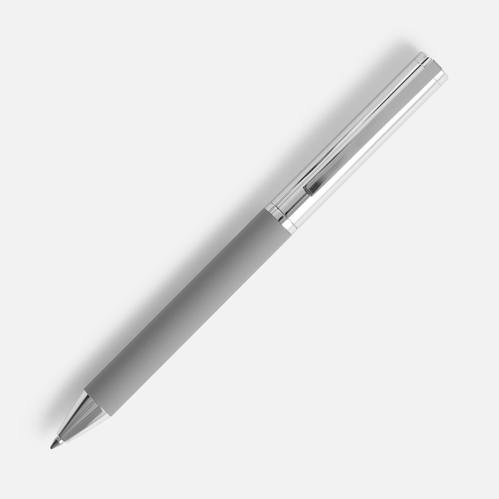 Ручка шариковая Eyeshot Soft Touch, серая, фото 2