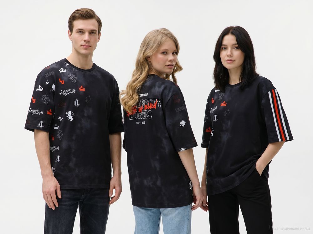 Футболка оверсайз Originelli Terry с полной запечаткой на заказ, фото 8