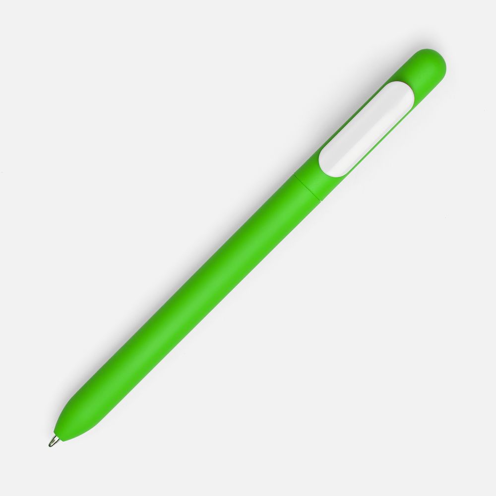 Ручка шариковая Swiper Soft Touch, зеленая с белым, фото 2