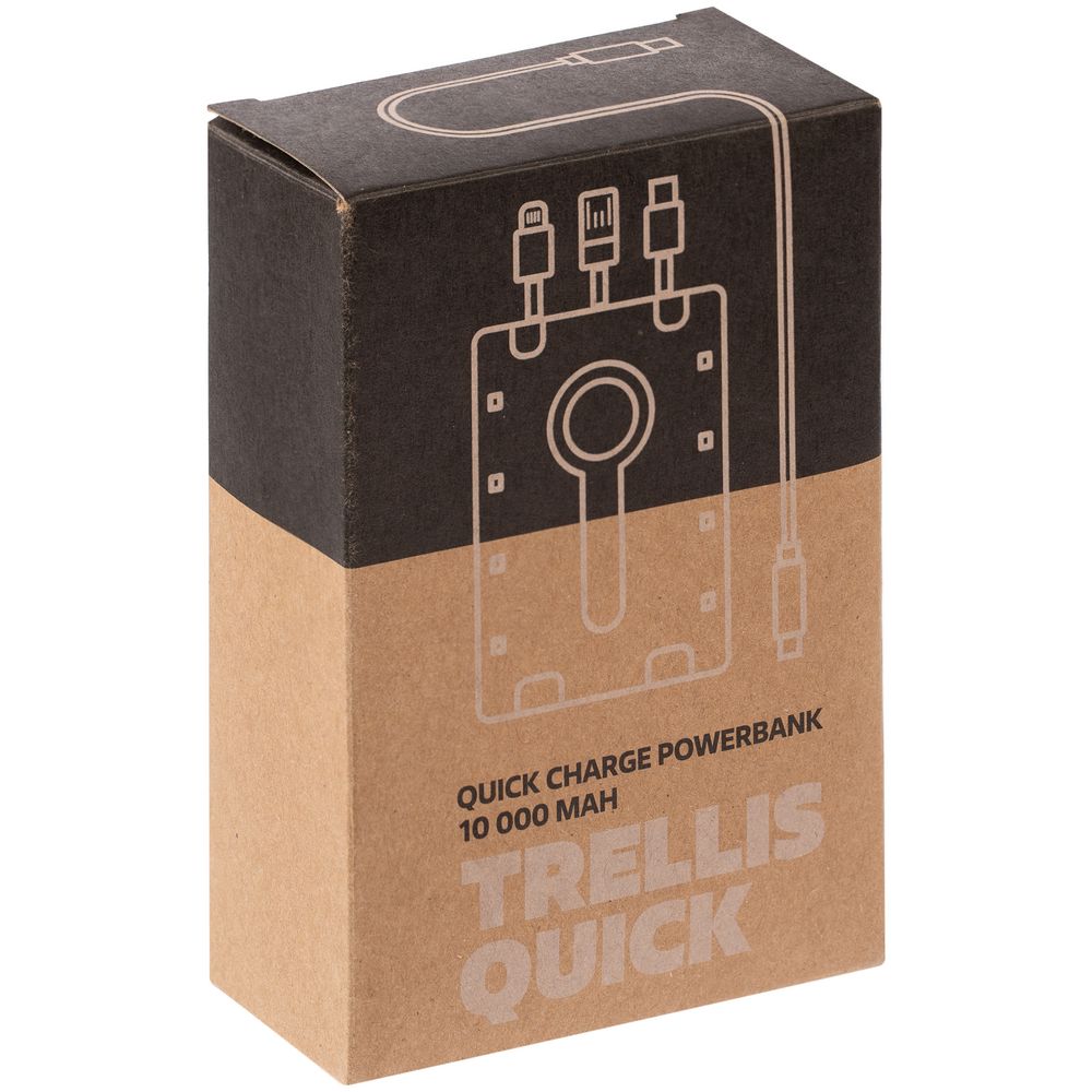 Аккумулятор с быстрой зарядкой Trellis Quick 10000 мАч, синий, фото 9