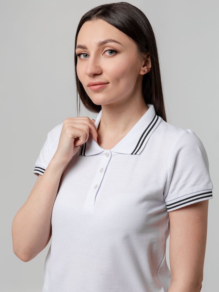 Рубашка поло женская Virma Stripes Lady, белая, фото 9