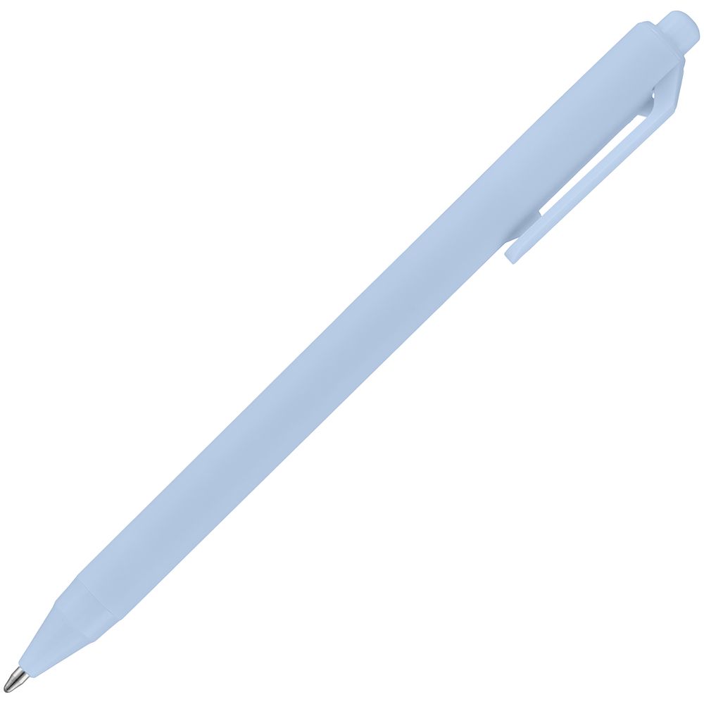 Ручка шариковая Cursive Soft Touch, голубая, фото 3