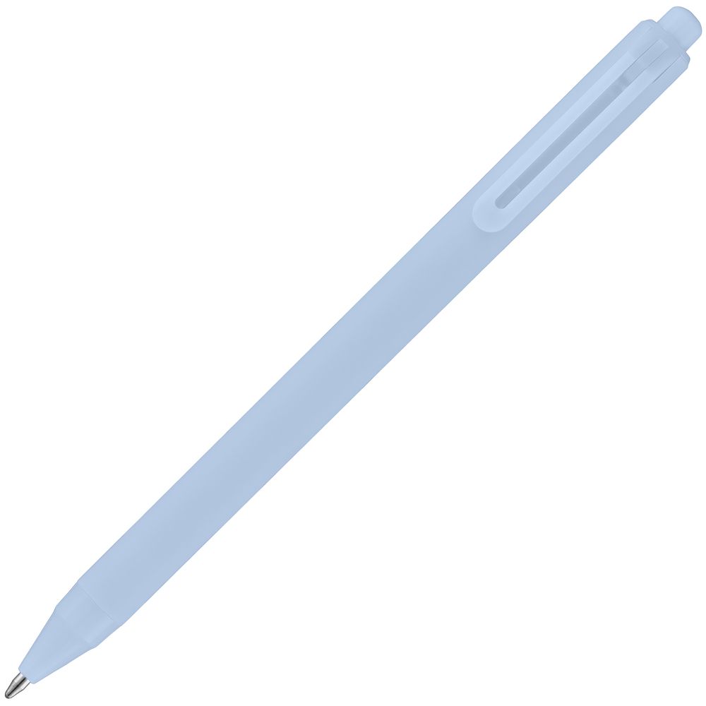 Ручка шариковая Cursive Soft Touch, голубая, фото 4