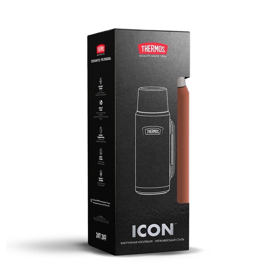 Термос Icon 1200, коричневый, фото 10
